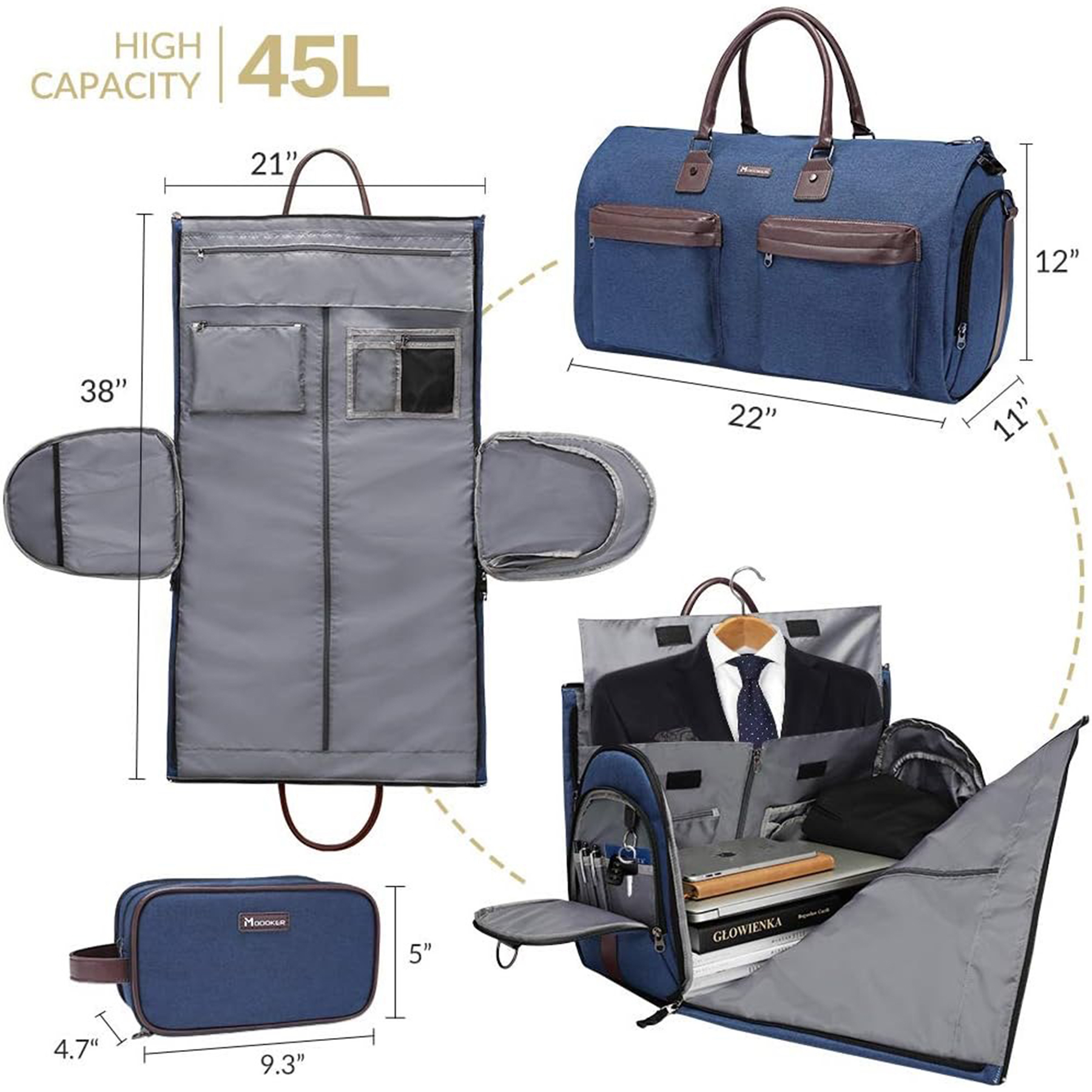 Convertible Garment Travel Bag 11