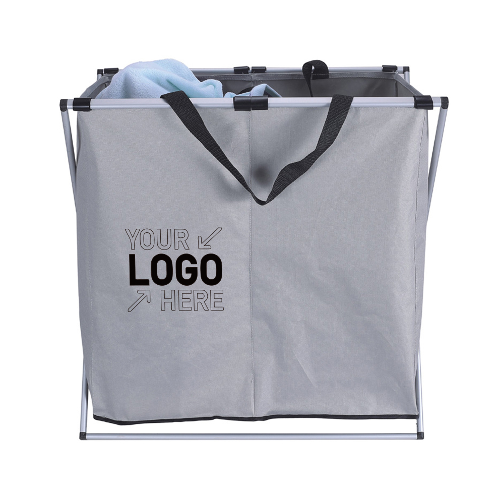 135L Laundry Cloth Hamper Sorter Basket Bag 8