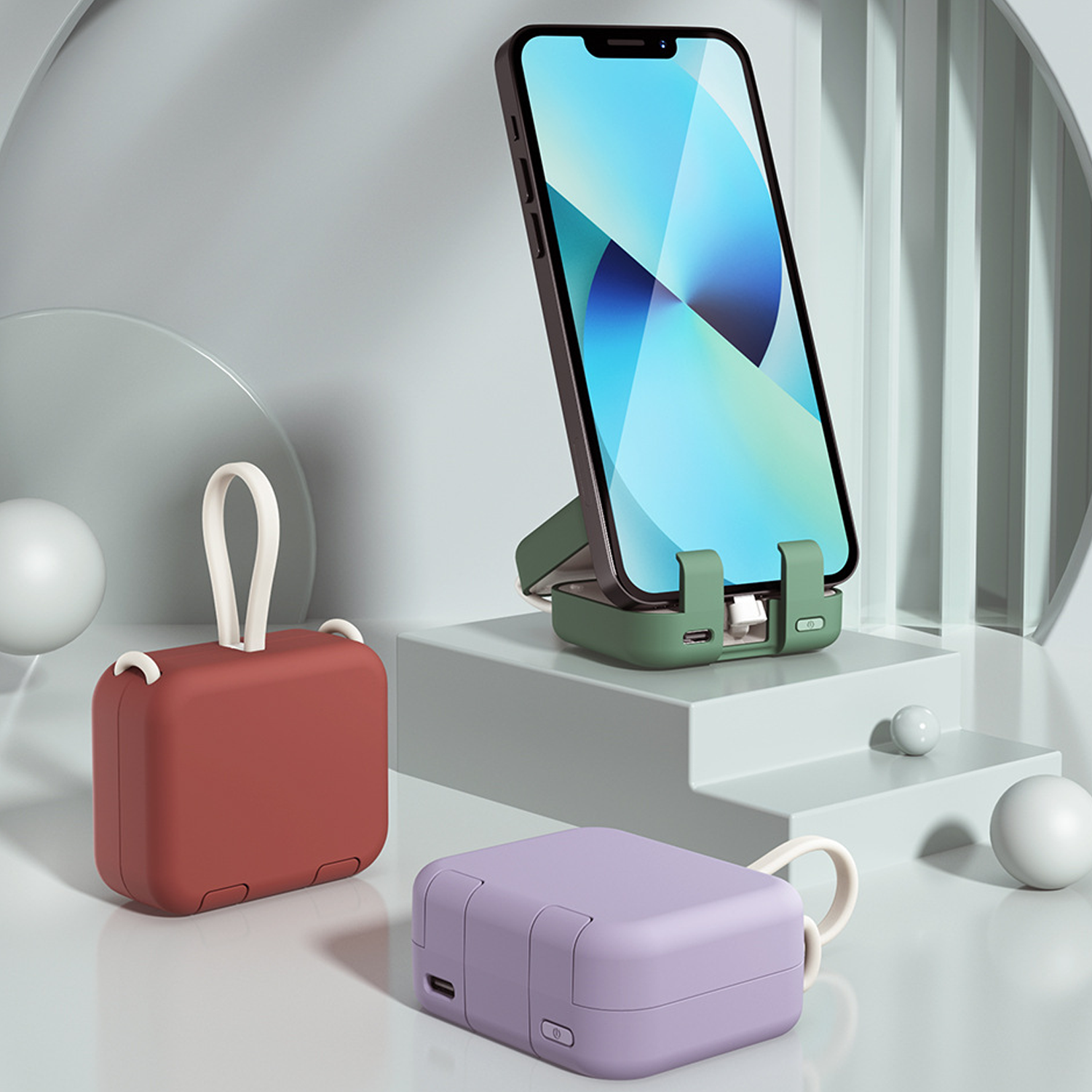 4000 MAh Portable power bank w/ cable 5