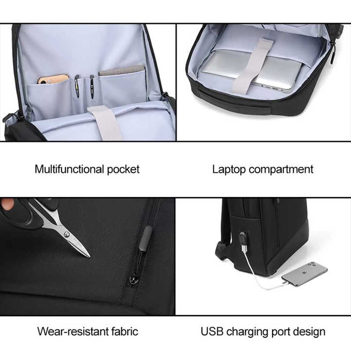 17 inch Waterproof Travel Business Laptop Backpack 4