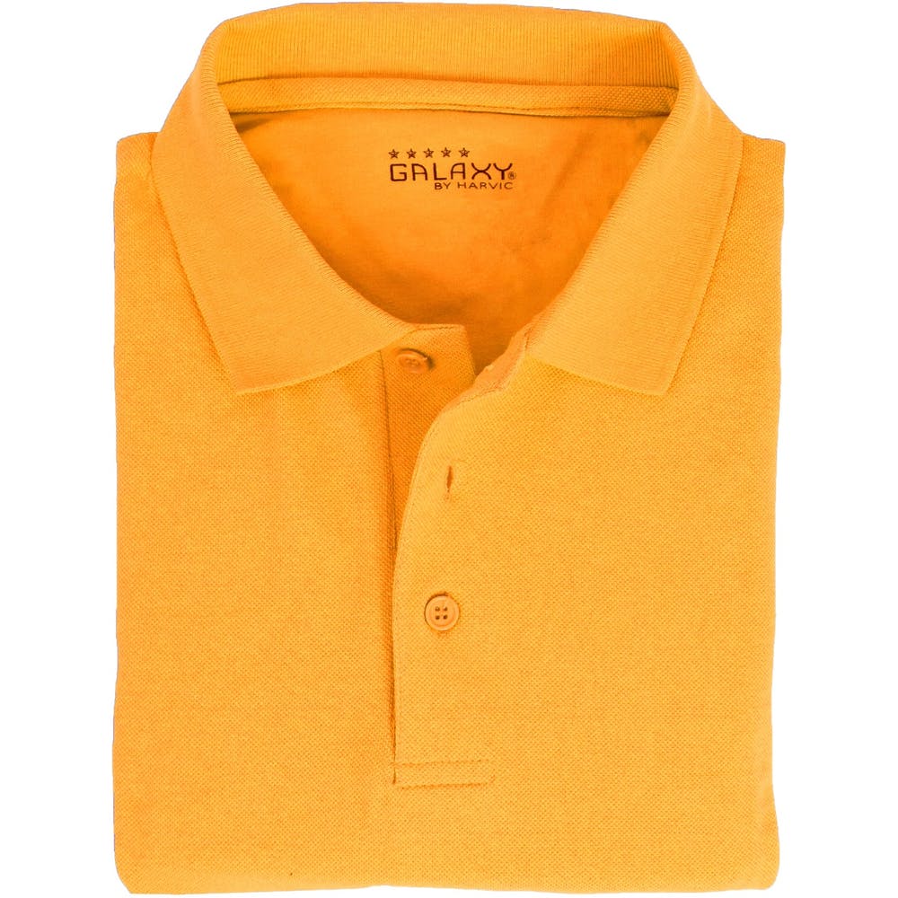 Adult Uniform Polo Shirts - Gold Short Sleeve Size M - 2X 3