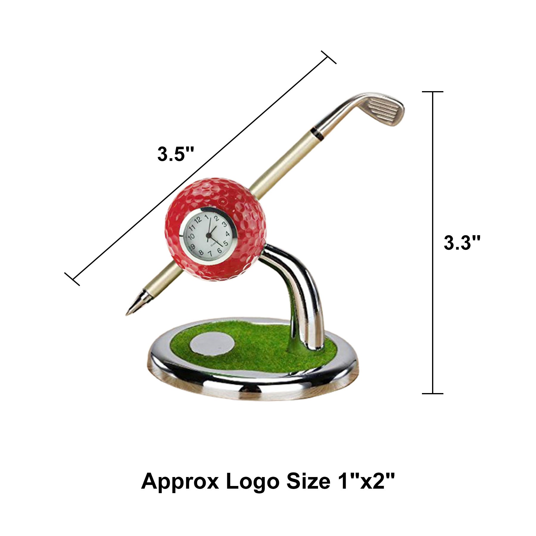 Golf Pen Stand With Clock And Golf Pen 2