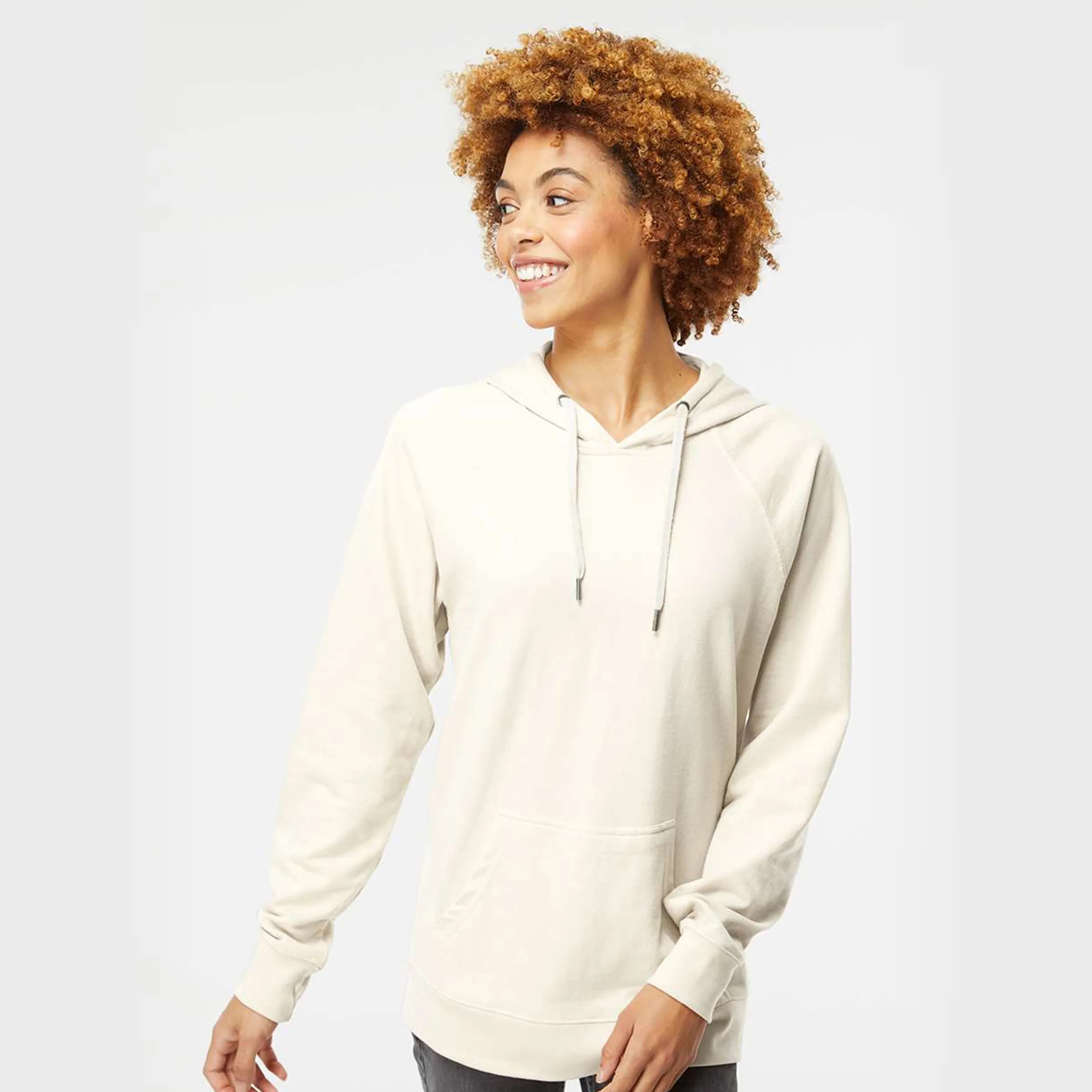 Unisex Lightweight Loopback Terry Hooded Pullover 10