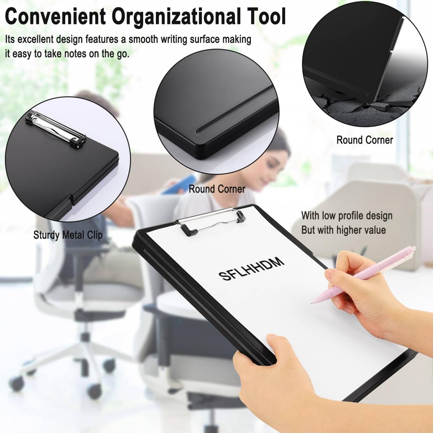 A4 Heavy Duty Plastic Storage Side Opening Clipboard 6