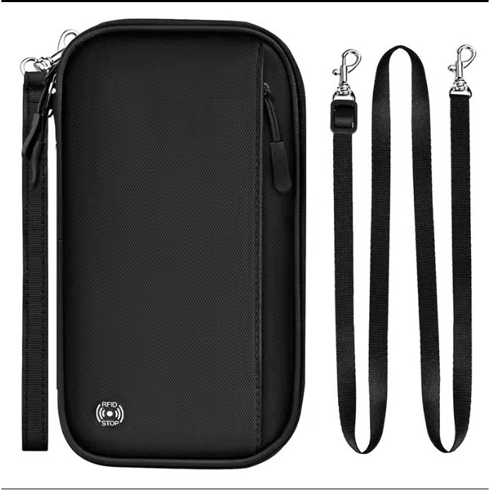Document Protection Cover Hanging Neck Pouch Abroad Ticket Crossbody Shoulder Organizer Bag 2