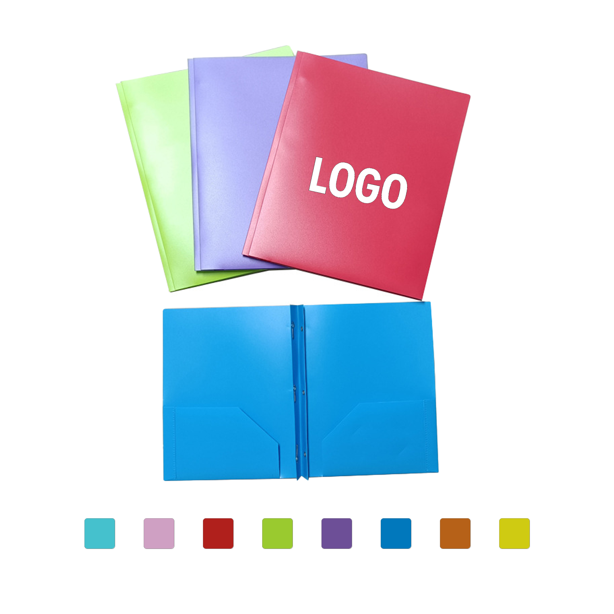 Letter Size Poly Folder With Prongs For Office And School Use 2