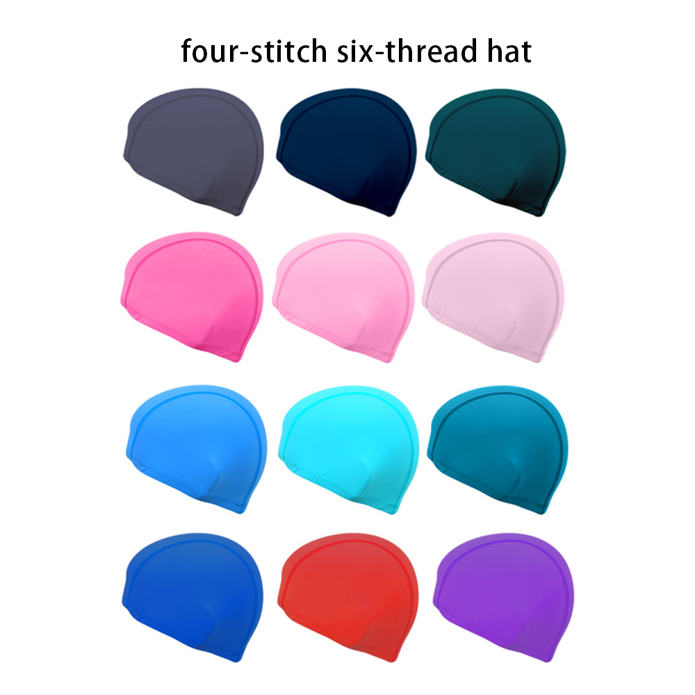 Polyester 4-needle 6-thread coverstitch swim cap and Polyester single-needle chainstitch swim cap 2