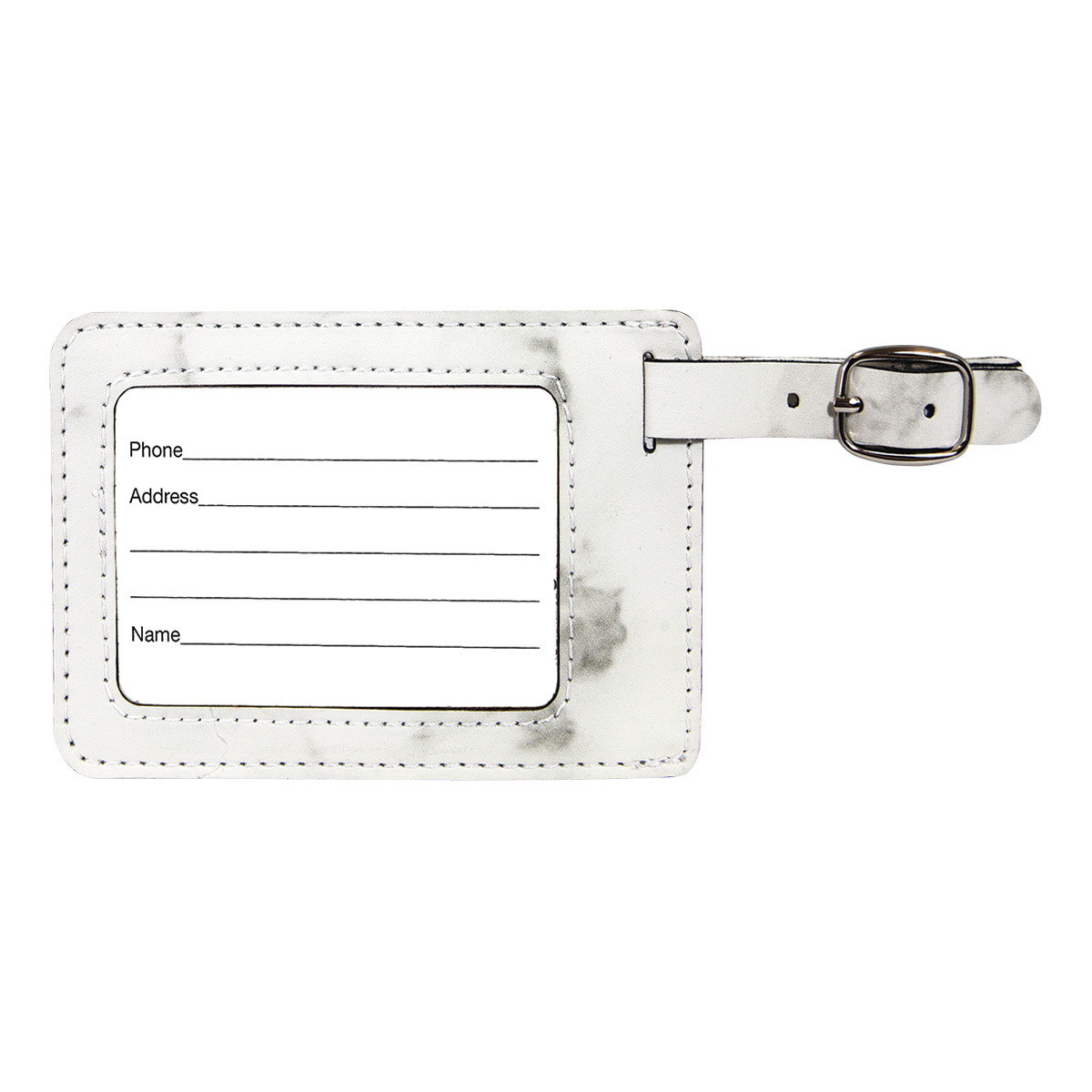 Marble Leatherette Luggage Tag 3
