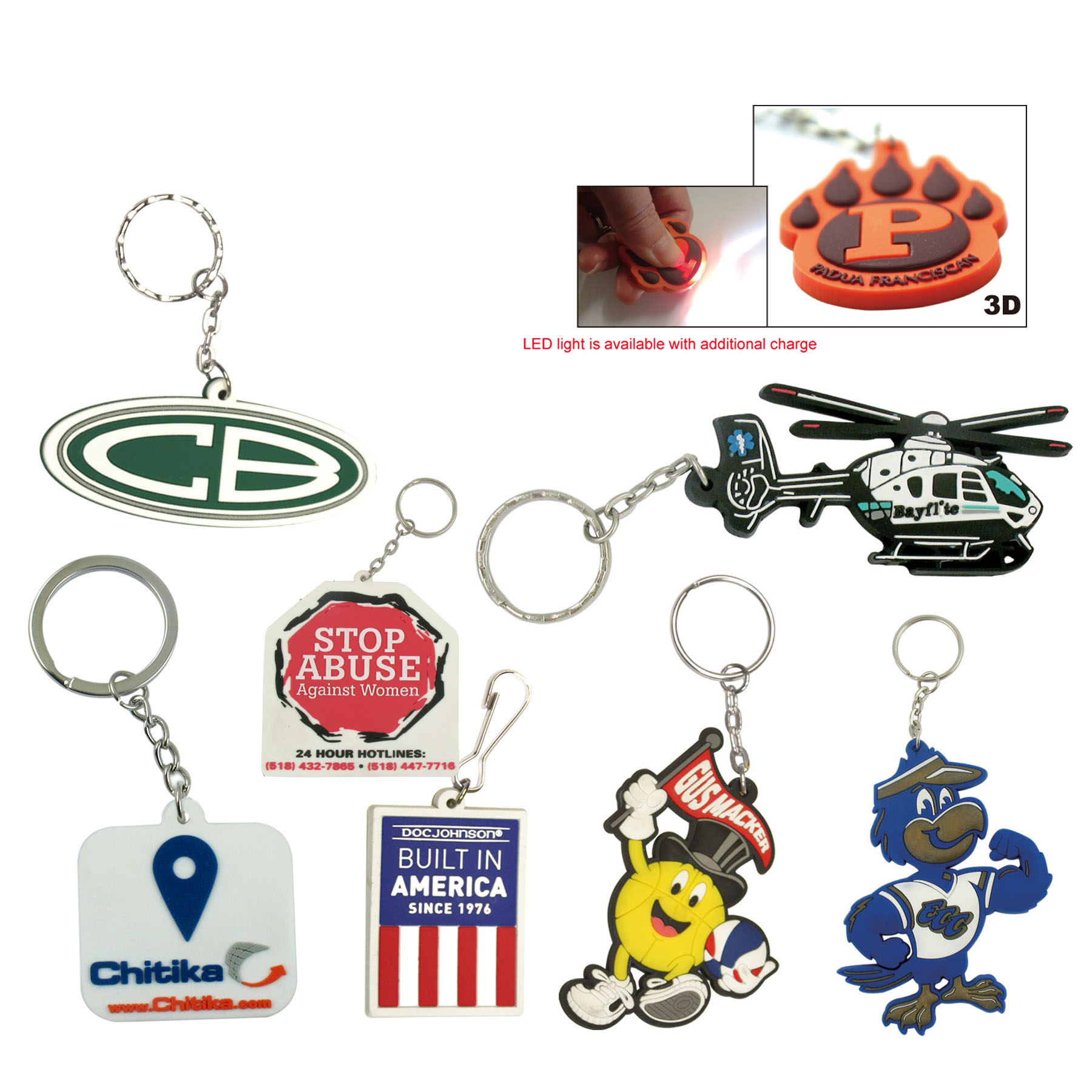 13 Square inch Custom PVC Key Tags (Key Chain, Keychain, Key chains) 4