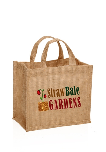 Small Jute Tote Bags - 9" W x 8" H 2