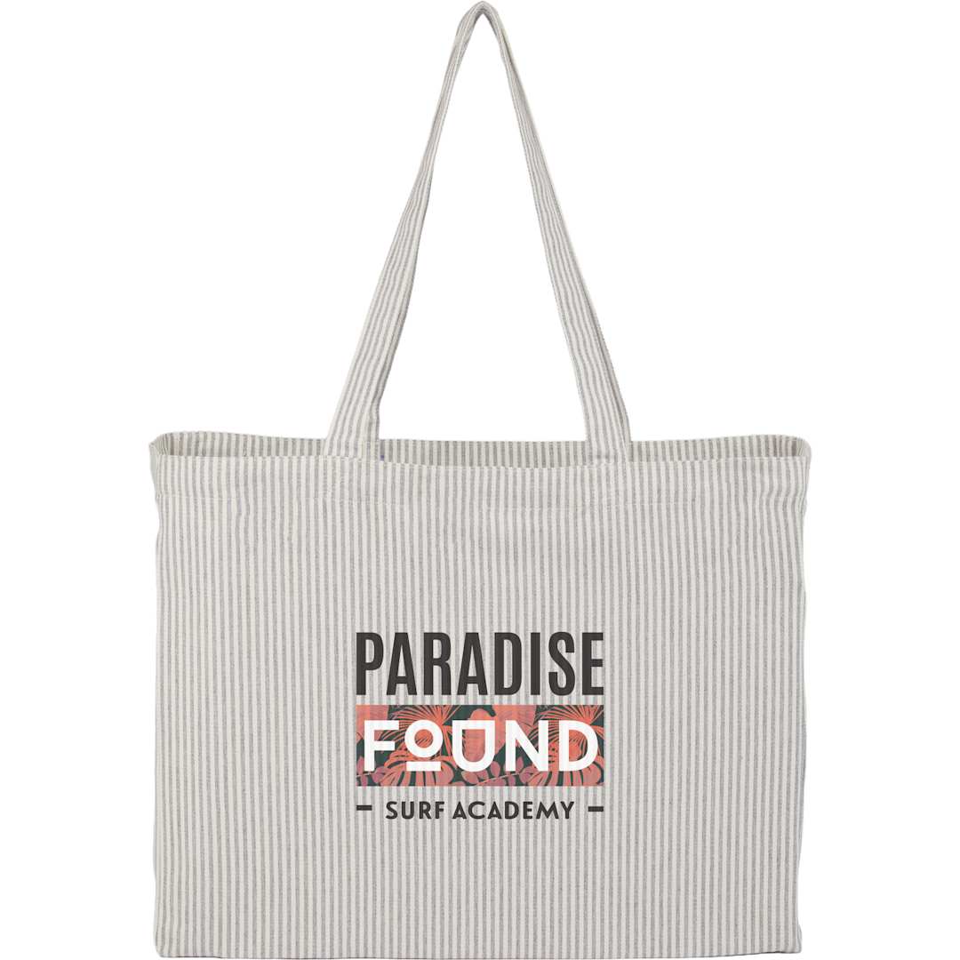 Striped Pacific Recycled Cotton Shopper Tote 12