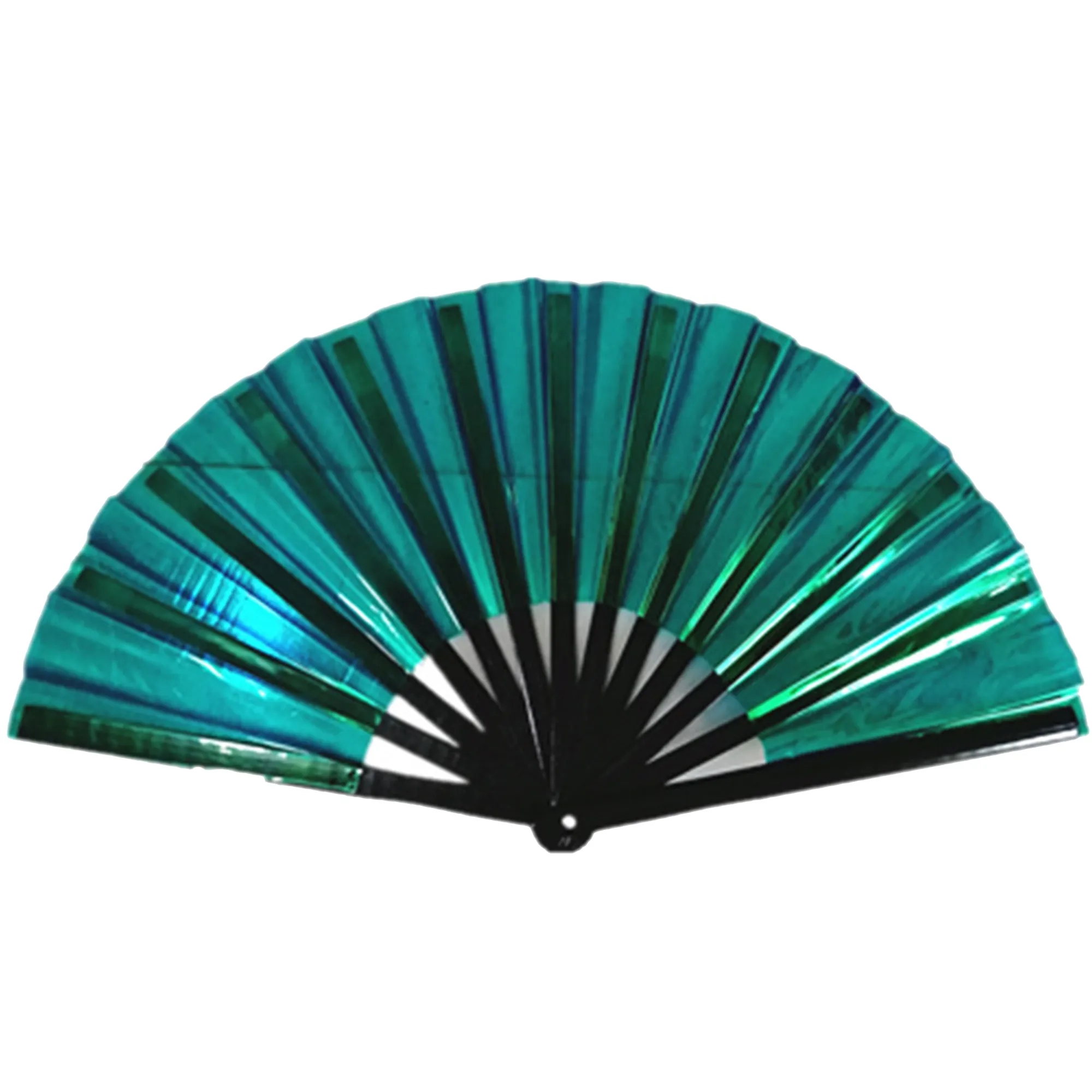 PCV Laser Film Large Bamboo Fan 4