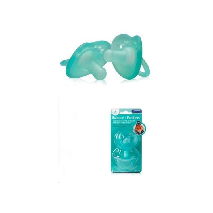 Balance+ Cylindrical Aqua Pacifiers - 0-6 Months 2pk 1