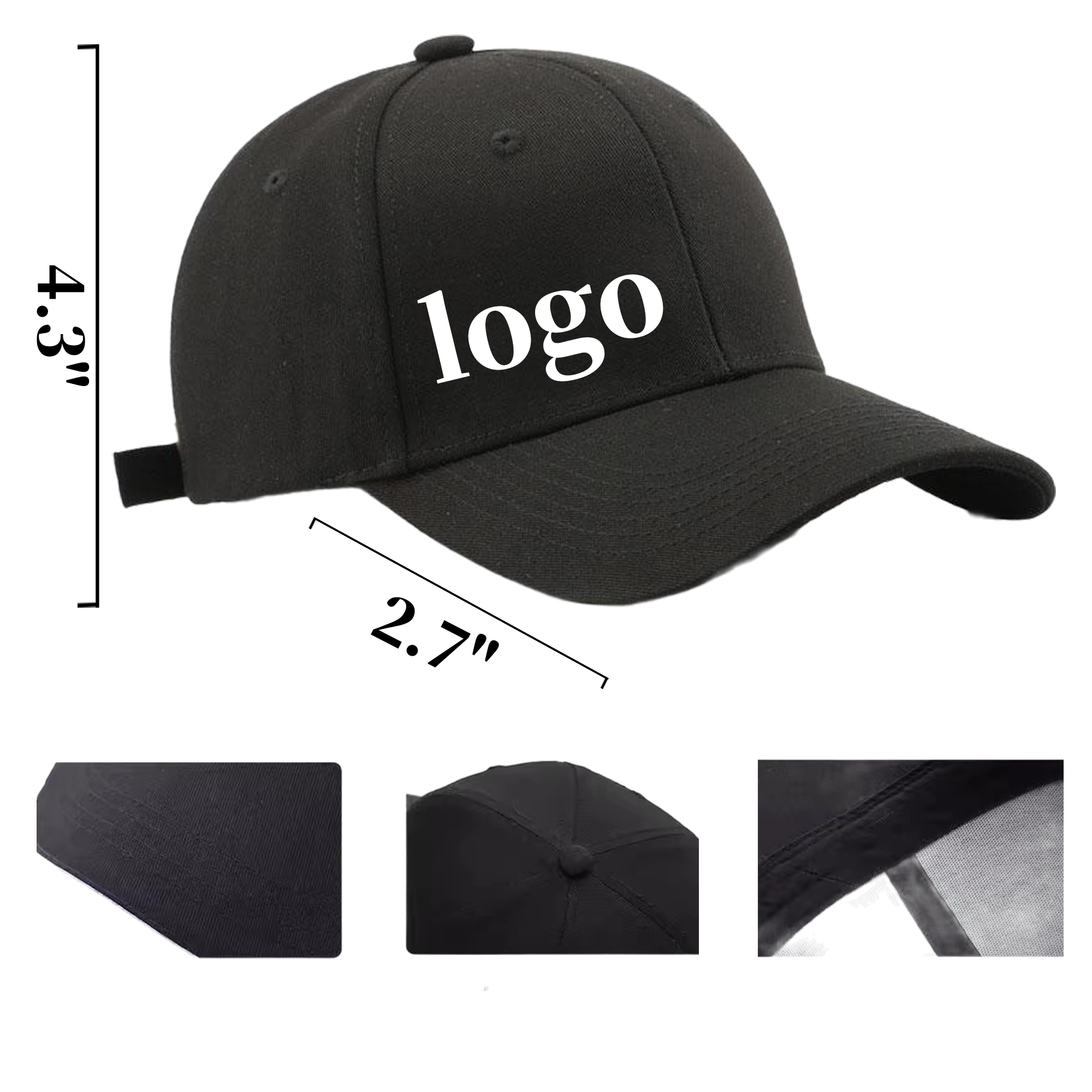 Cotton custom trendy baseball cap 2