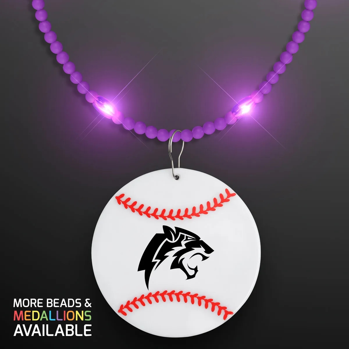 Still-Light Beads with Baseball Medallions 9
