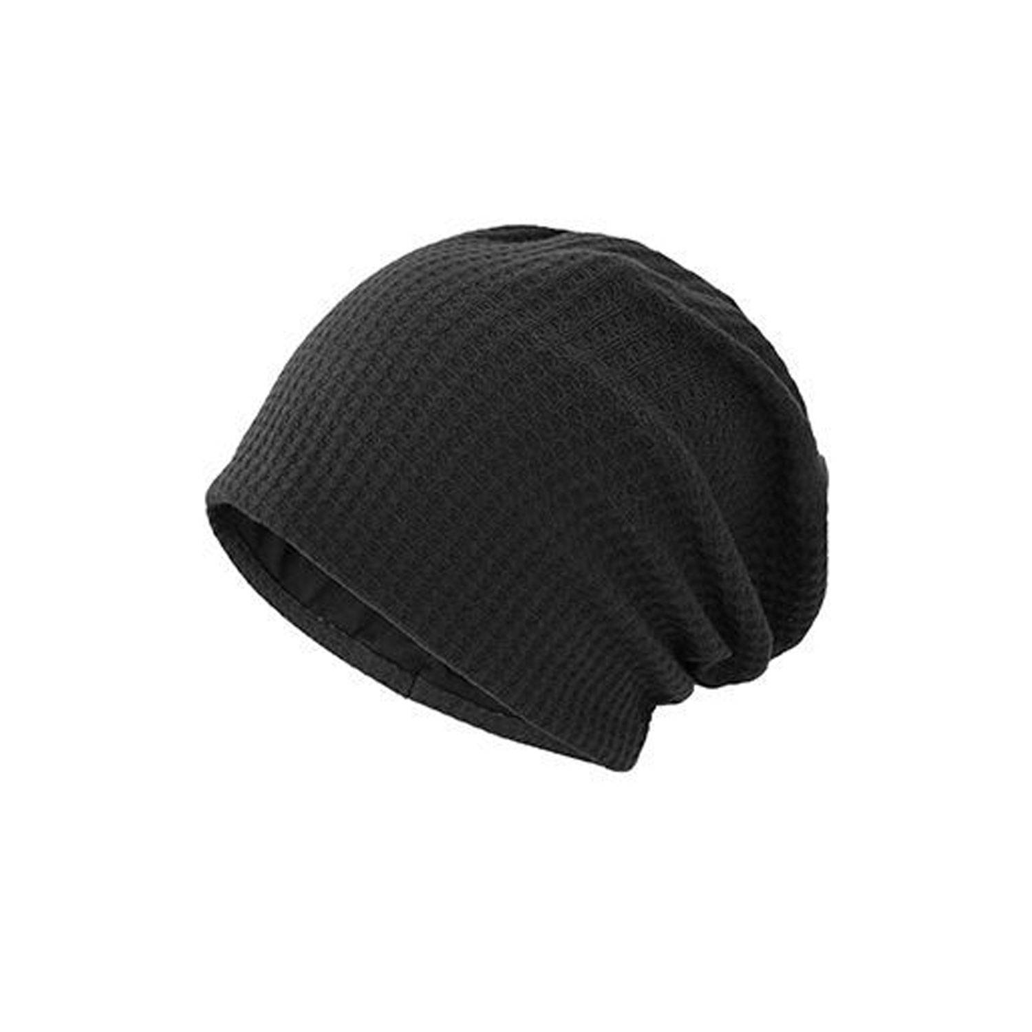 Simple And High-End Double-Layer Knitted Fabric Bean Hat 2