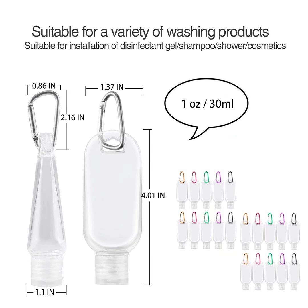 Hand Sanitizer Travel Bottles with Keychain 3
