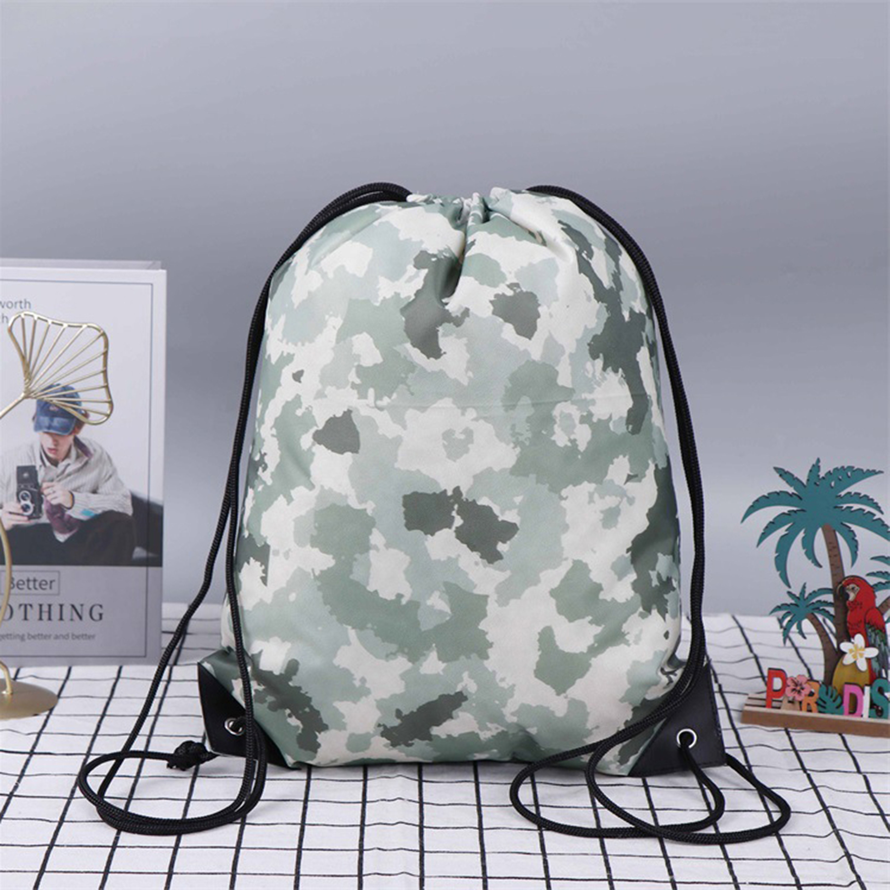 Colorful Rainbow Drawstring Sports Backpack 2