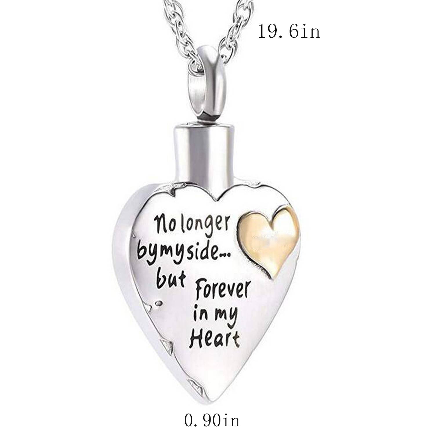 Stainless steel heart-shaped perfume bottle necklace 2