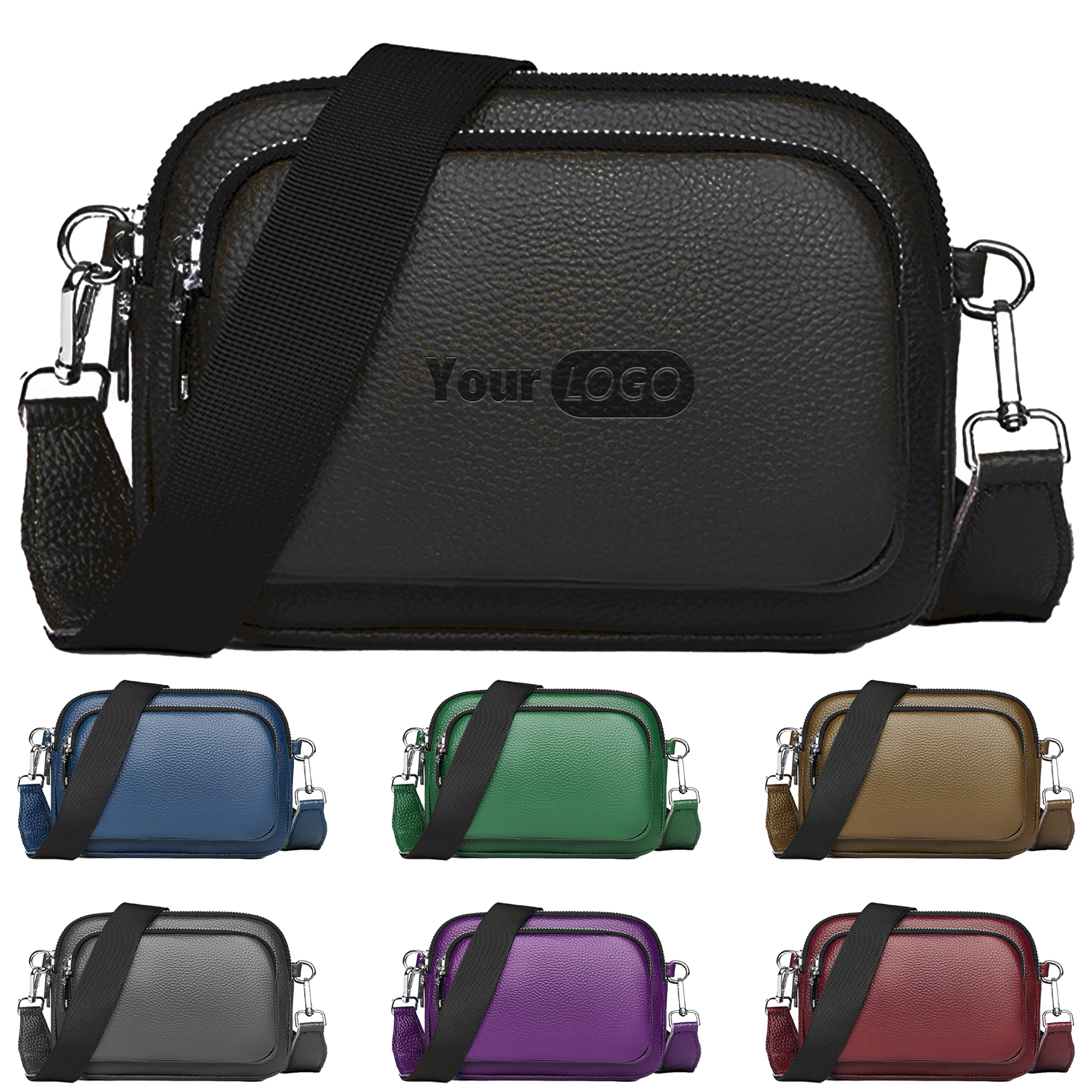 Leather Stylish Multi-Compartment Crossbody Bag ?C Ideal For Everyday Use 2