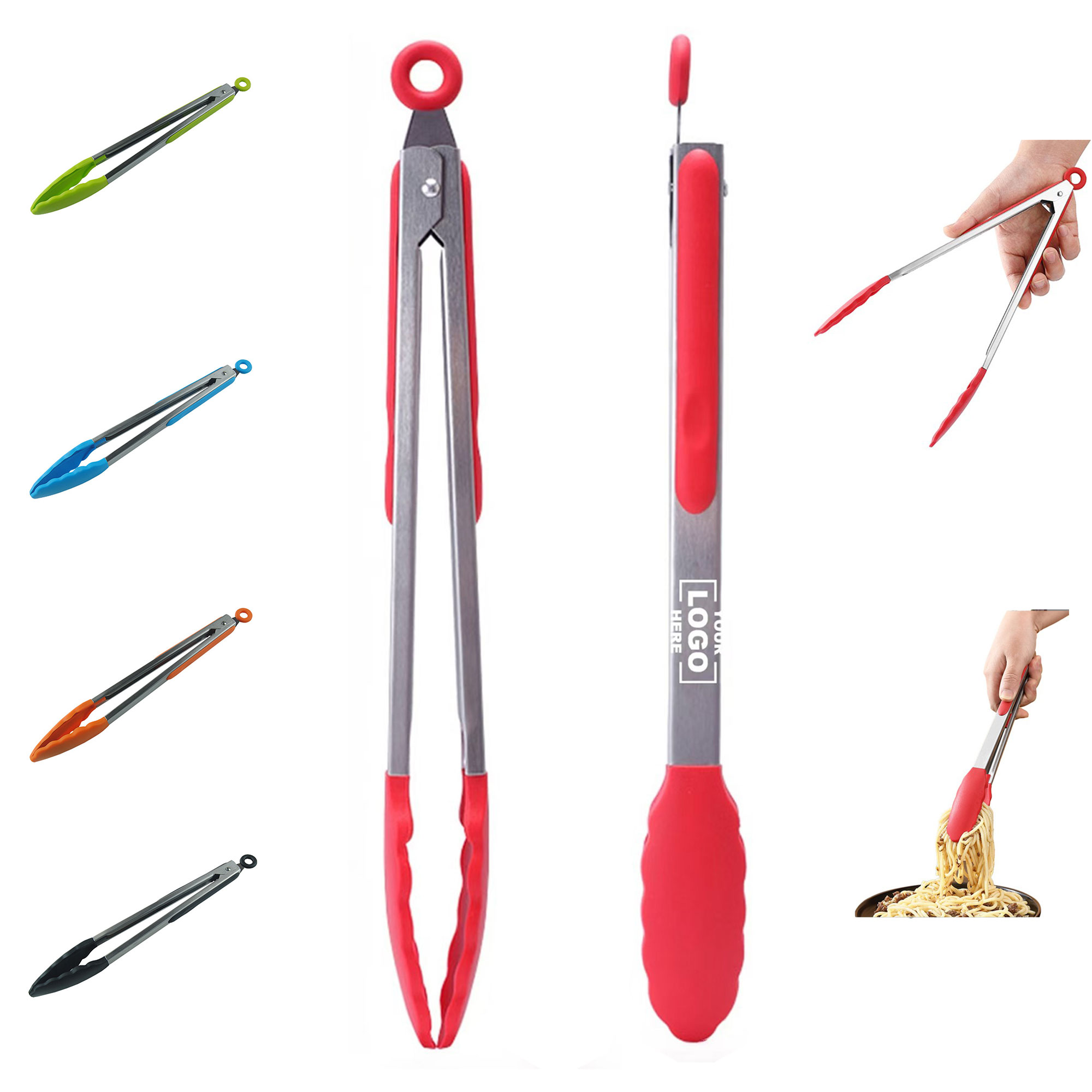 12" Cooking Silicone Tongs 5