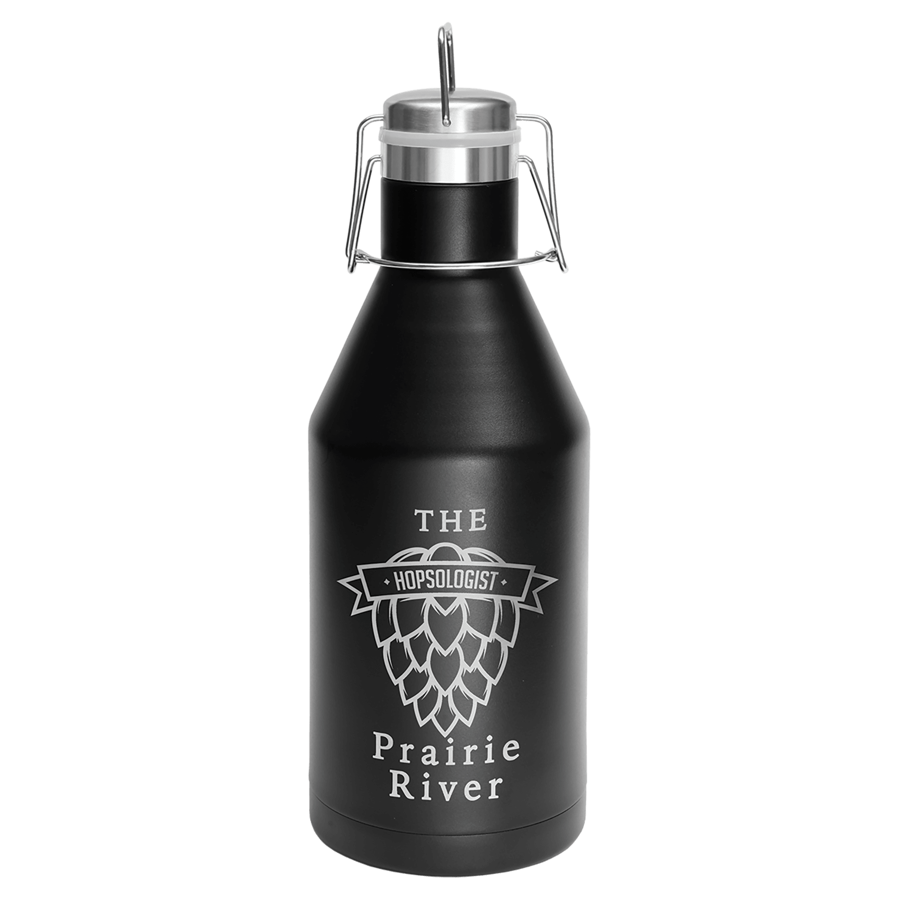 64 Oz. Stainless Steel Vacuum Insulated Growler With Swing-Top Lid, custom water bottle with logo imprint 2