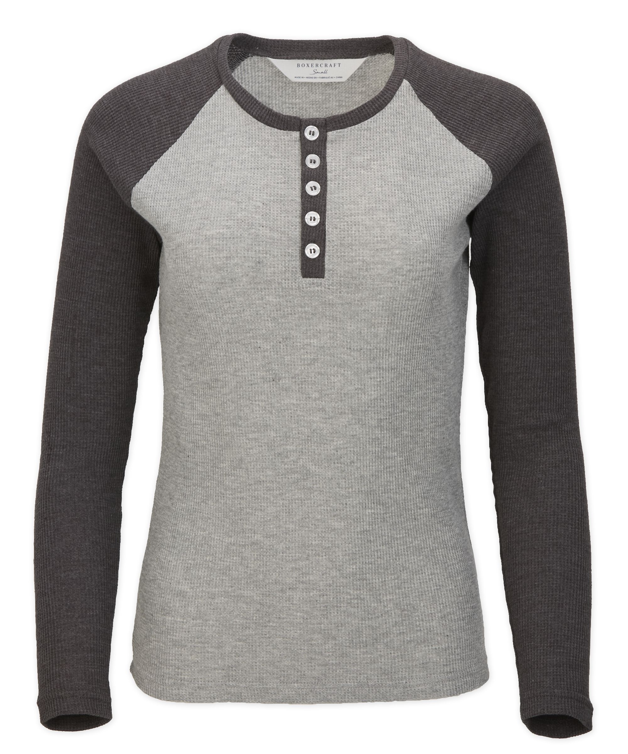 BOXERCRAFT WAFFLE KNIT HENLEY 5