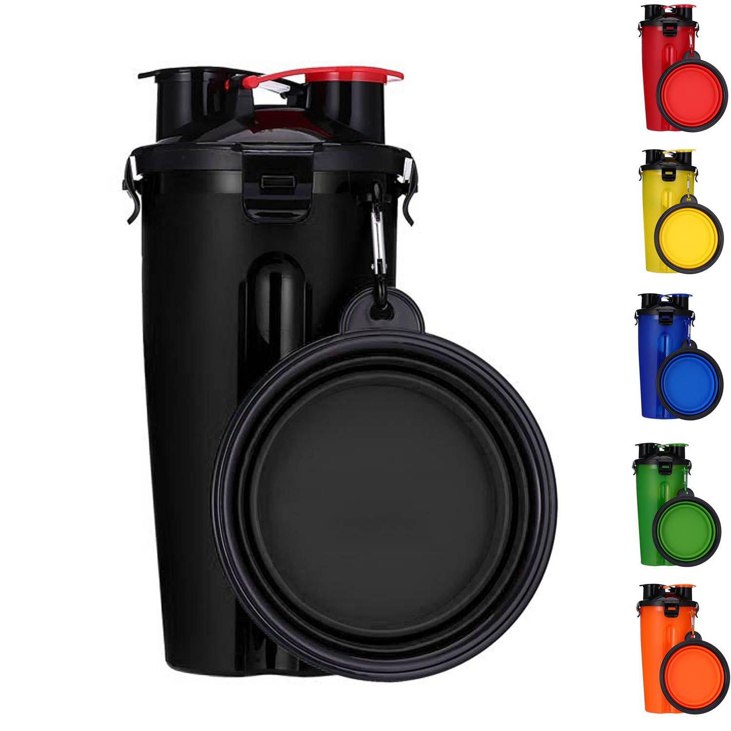 Dog Dual Chamber Bottle w/ Collapsible Bowl 4