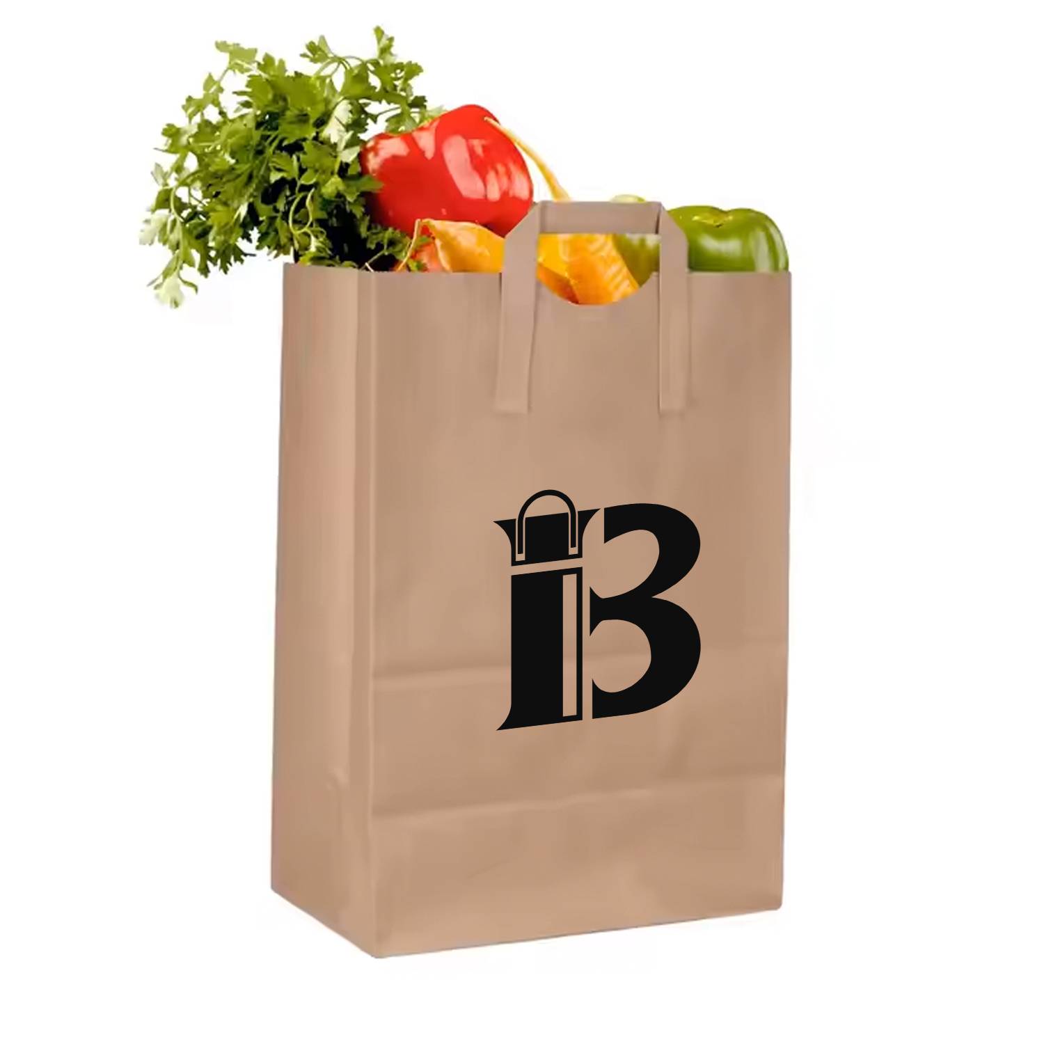 Brown Paper Shopping Bags w/Handles