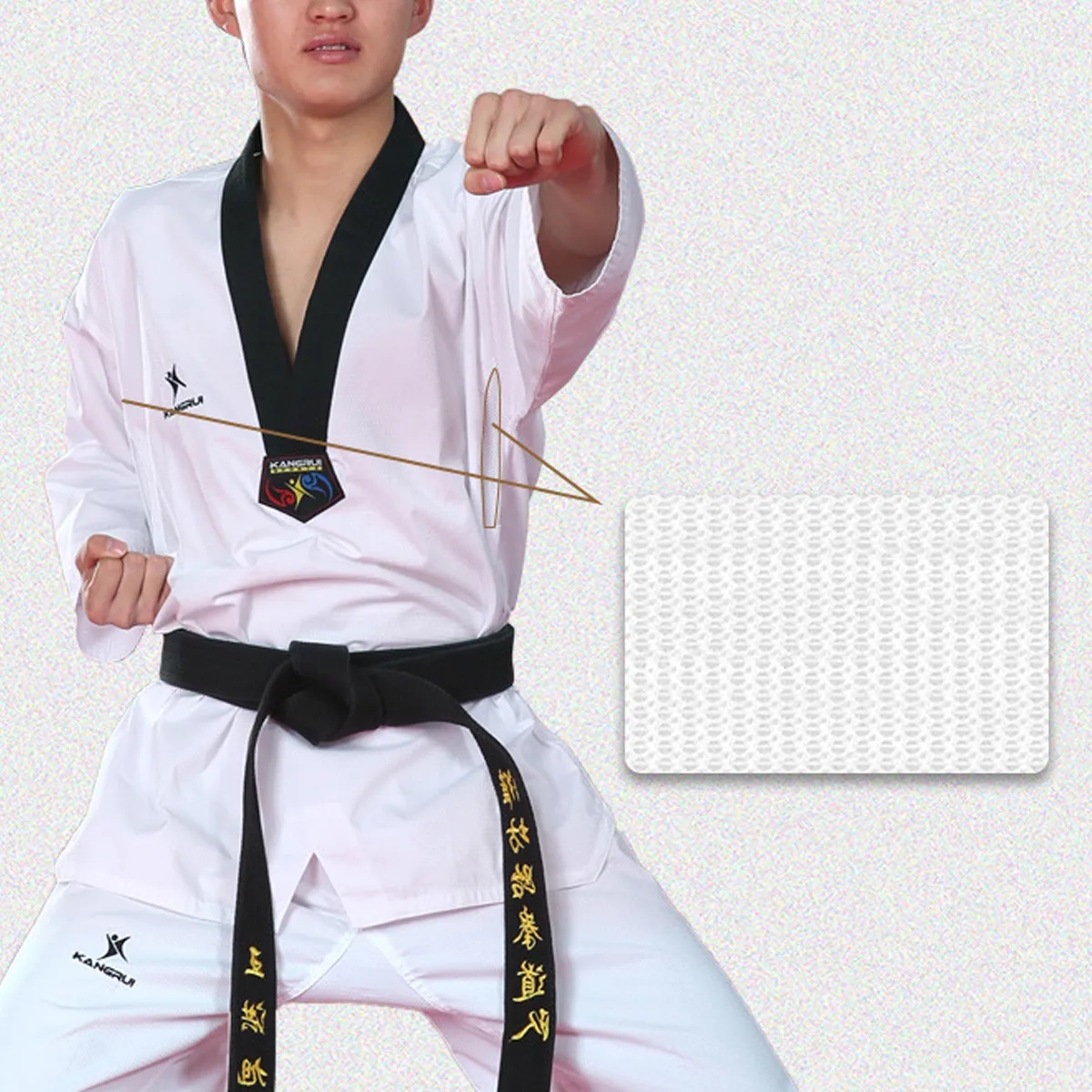Unisex Taekwondo Uniform Set With Belt 5