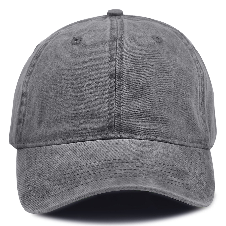 Stock Washed Cotton 6-Panel Baseball Cap w/ Metal Tuck 13