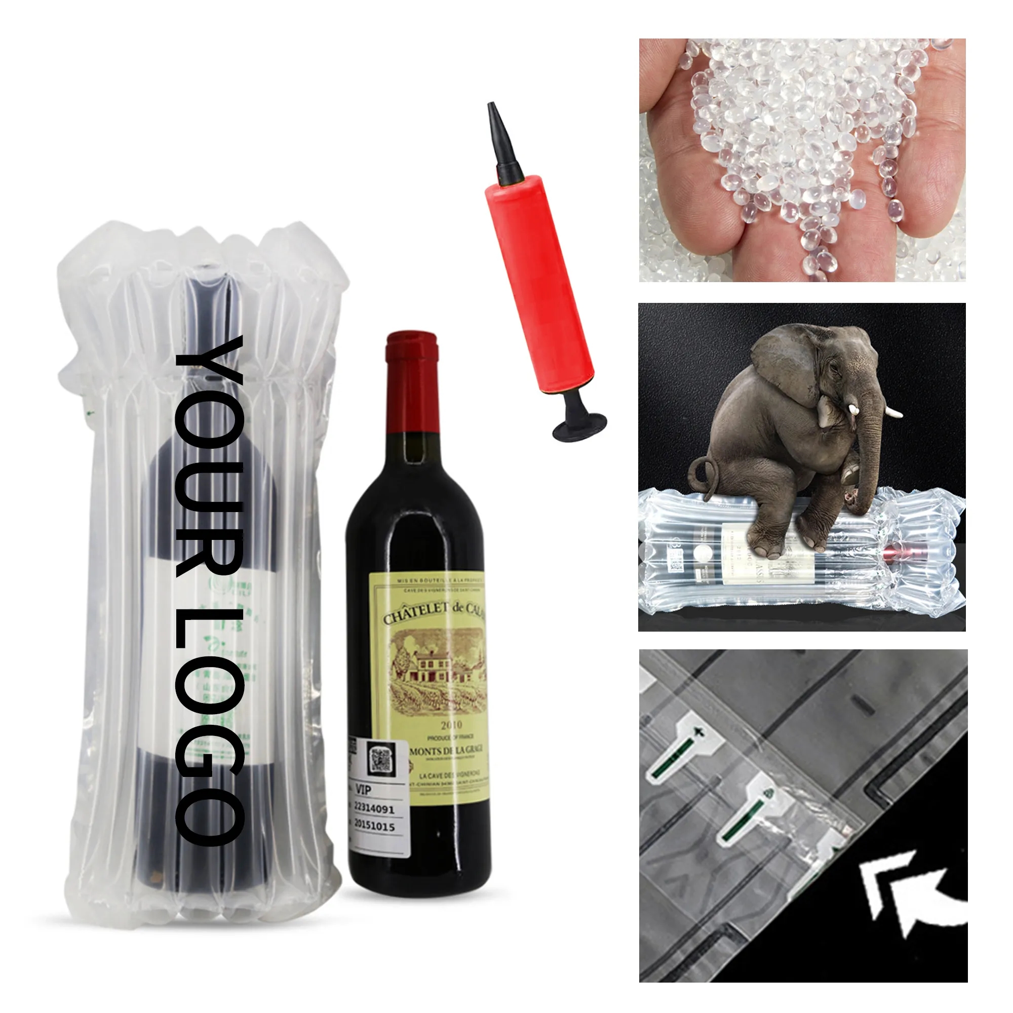 Anti Shock Inflatable Bottle Protector for Travel and Storage 2