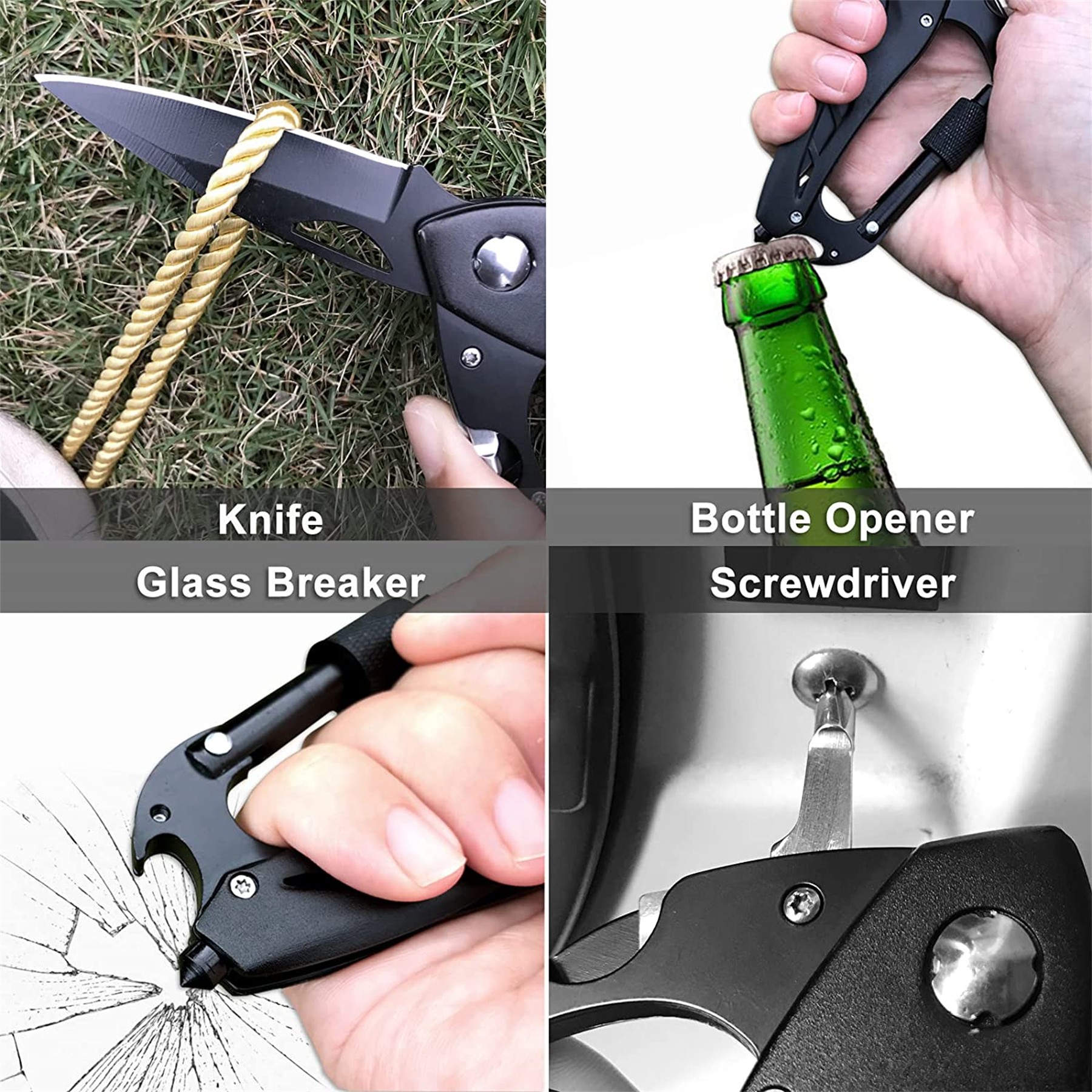 Multitool Carabiner With Folding Pocket Knife 3