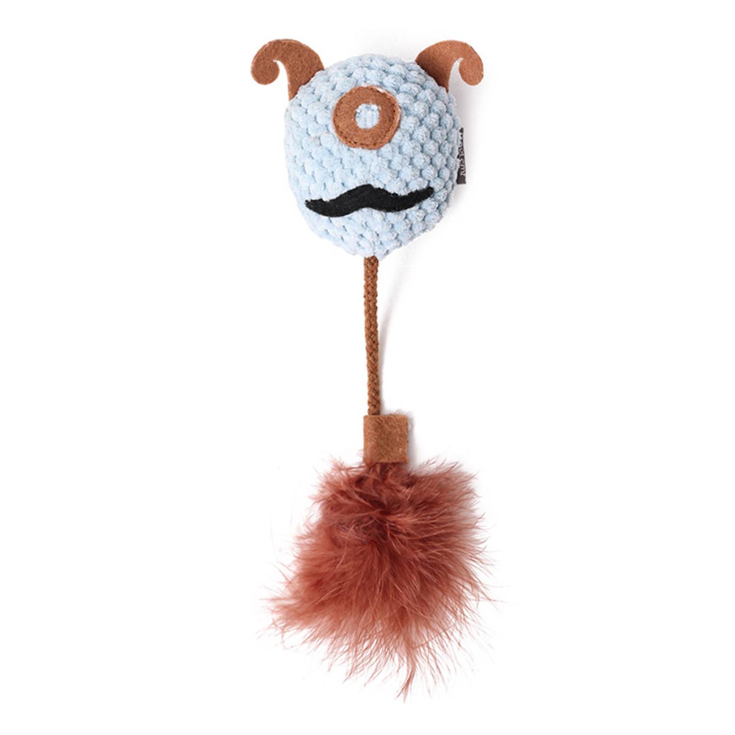 Catnip Plush Feather Tail Pet Chew Toy w/ Bell 5
