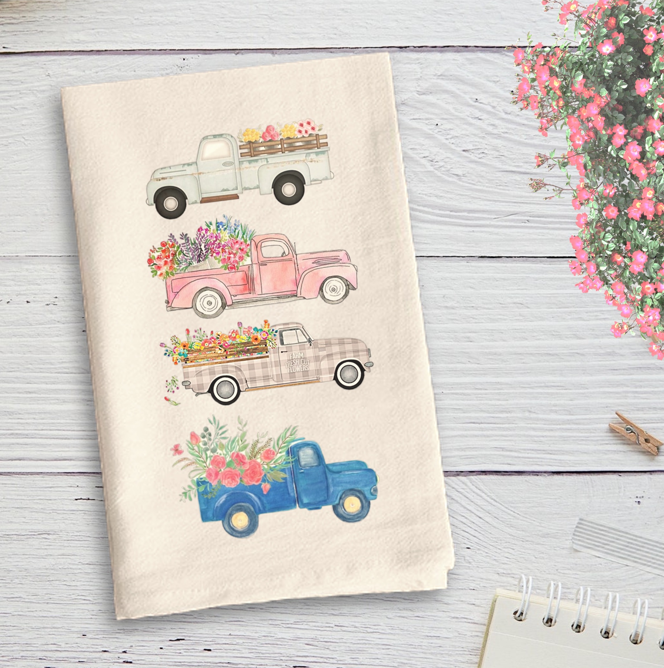 Natural Vintage Flour Sack Tea Towel 1