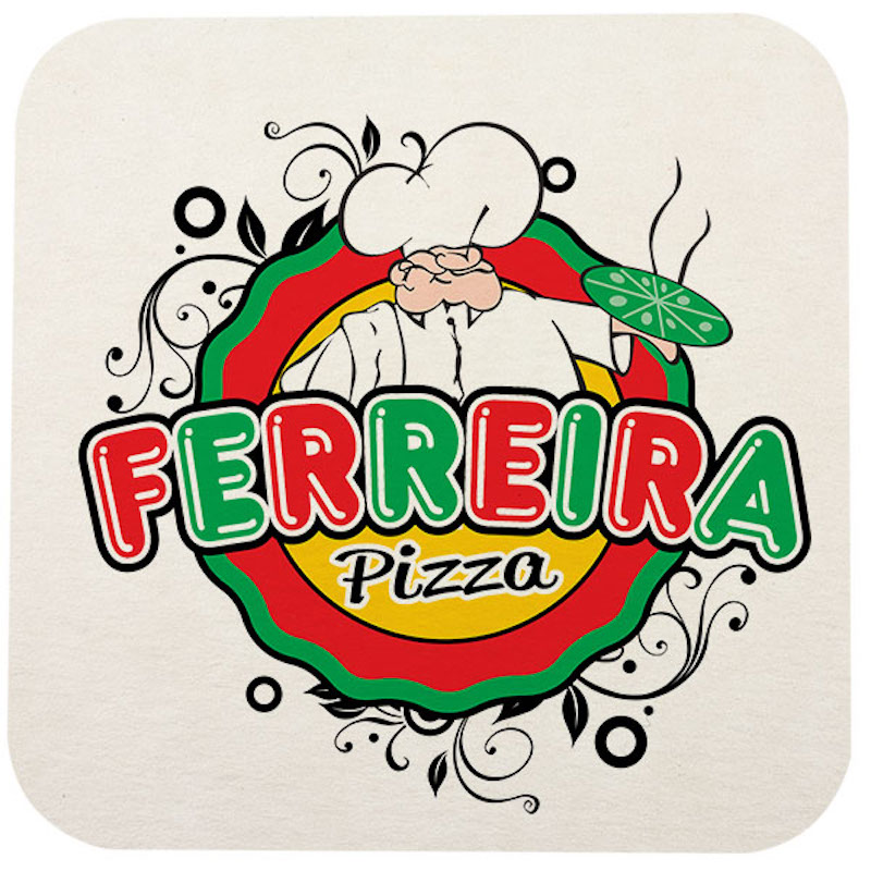 4" Square 60 Point Pulp Board Coaster