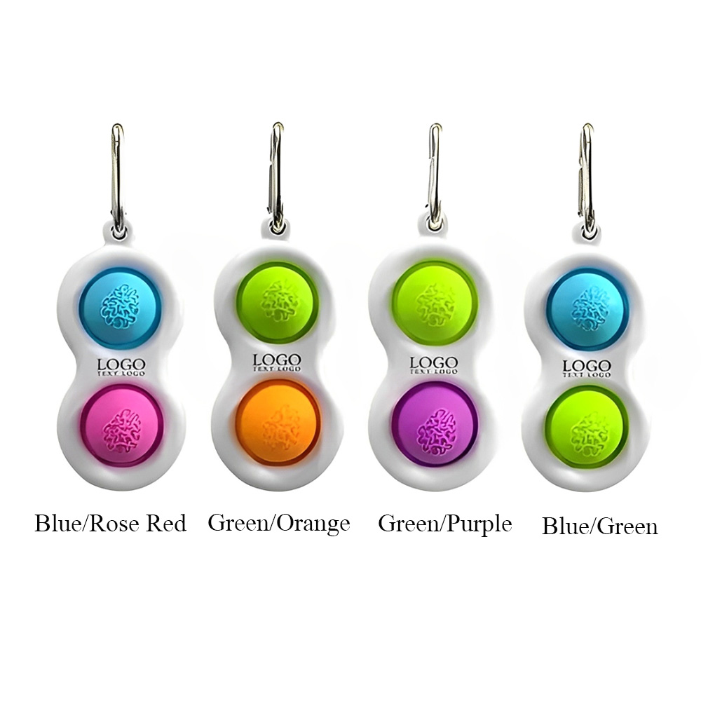 Push Pop Bubble Fidget Toy Keychains 3