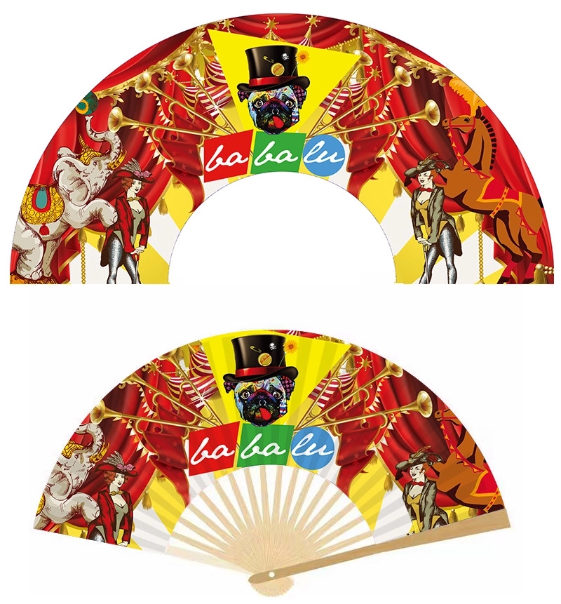 Bamboo Frame Crafted Folding Paper Fan 8