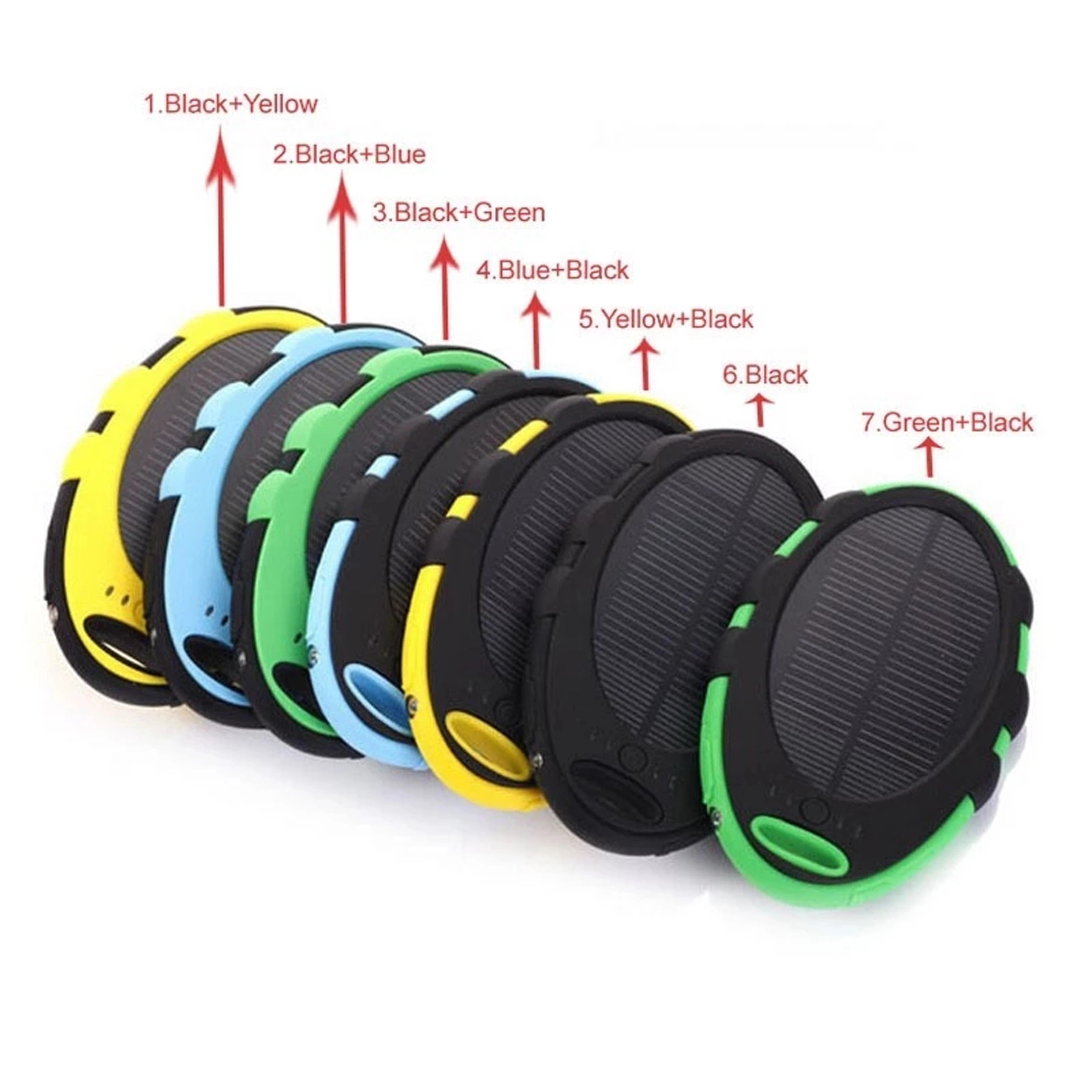 5000mAh Oval Solar Power Charger 4