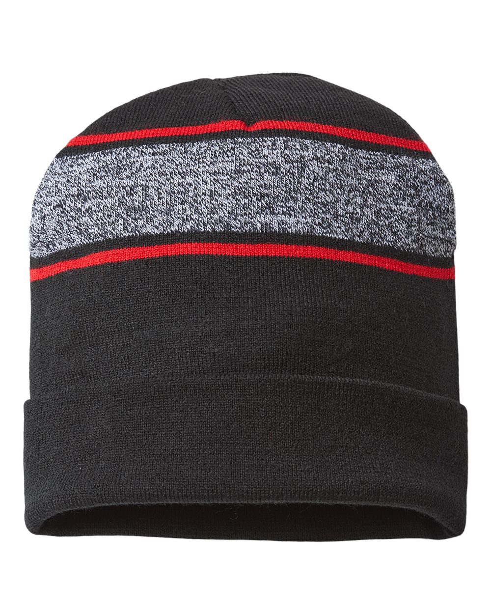 USA-Made Variegated Striped Cuffed Beanie - RKV12 5