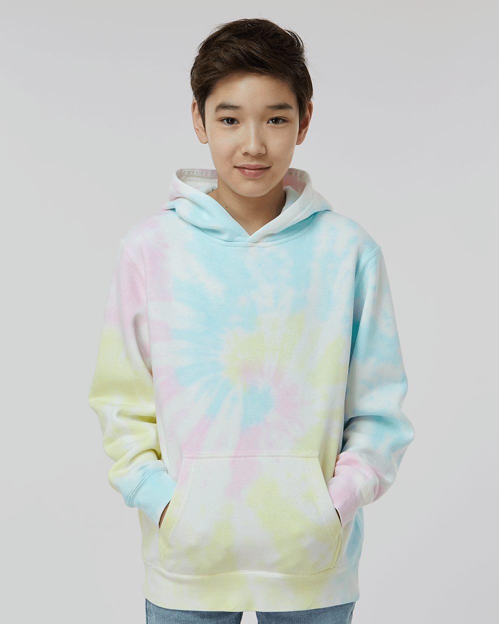Youth Midweight Tie-Dyed Hooded Sweatshirt - PRM1500TD 50