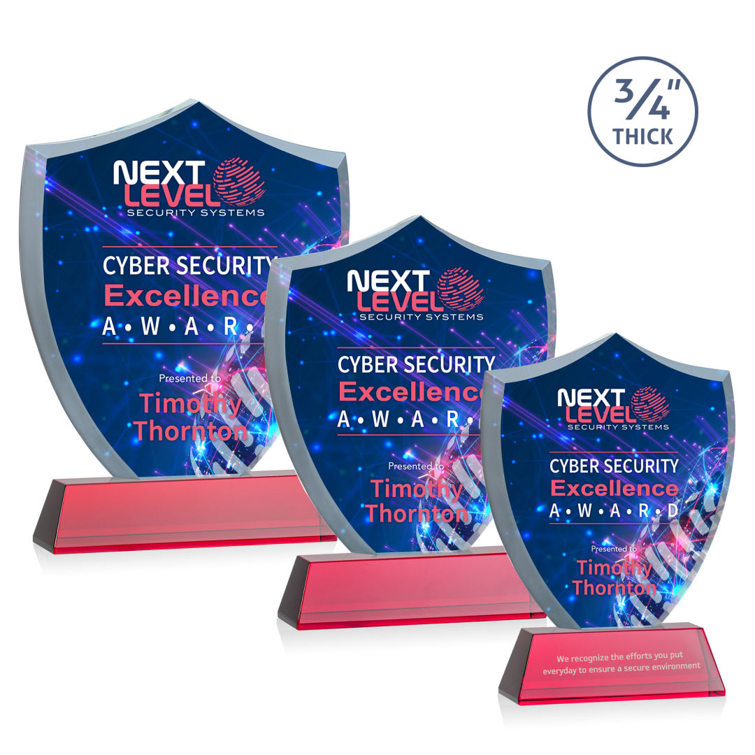 Scudo Shield VividPrint™ Award on Newhaven - Red 6