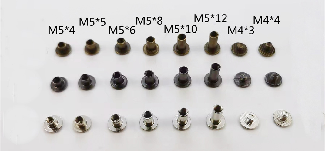 90 Sets Metal Round Rivets Kit 7