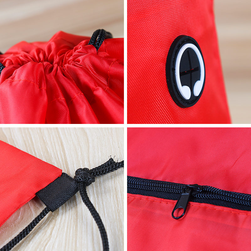 Zippered Drawstring Backpack 3