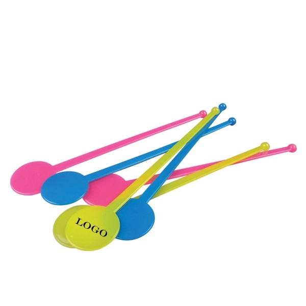 Round Head Stir Sticks w/ Heat-resisting Plastic Muddlers 2