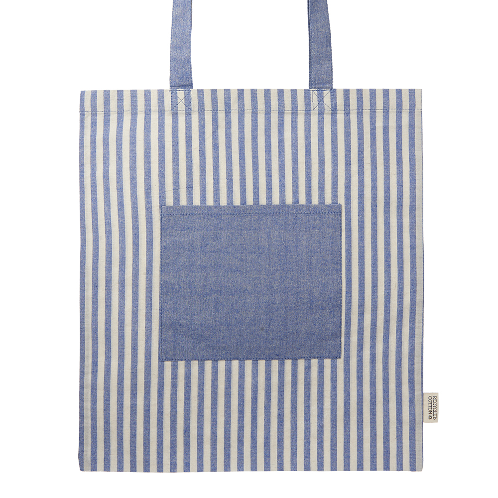 Recycled Striped Cotton Tote Bags