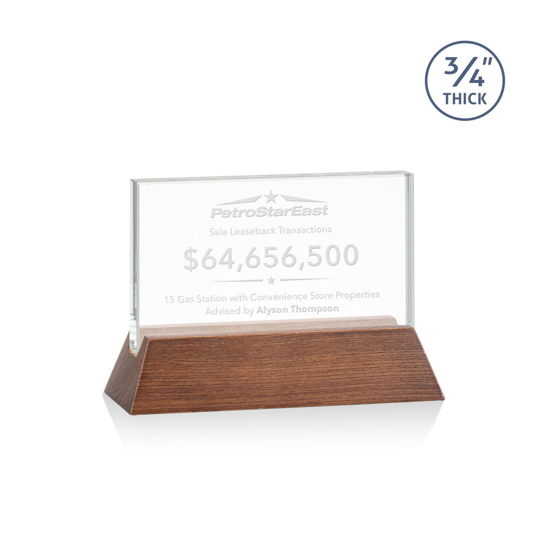 Walkerton Award - Starfire/Walnut (Horiz) 12