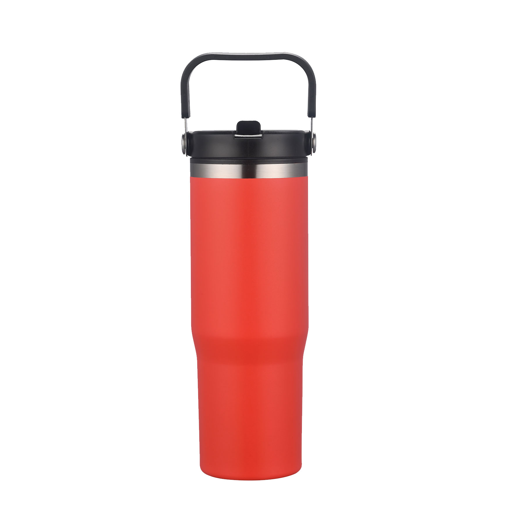 30 oz. Double Wall Travel Mug with Straw Lid & Carry Handle 5