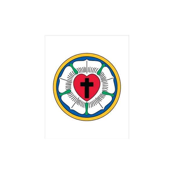 Religious Antenna Flag - Lutheran Rose 1