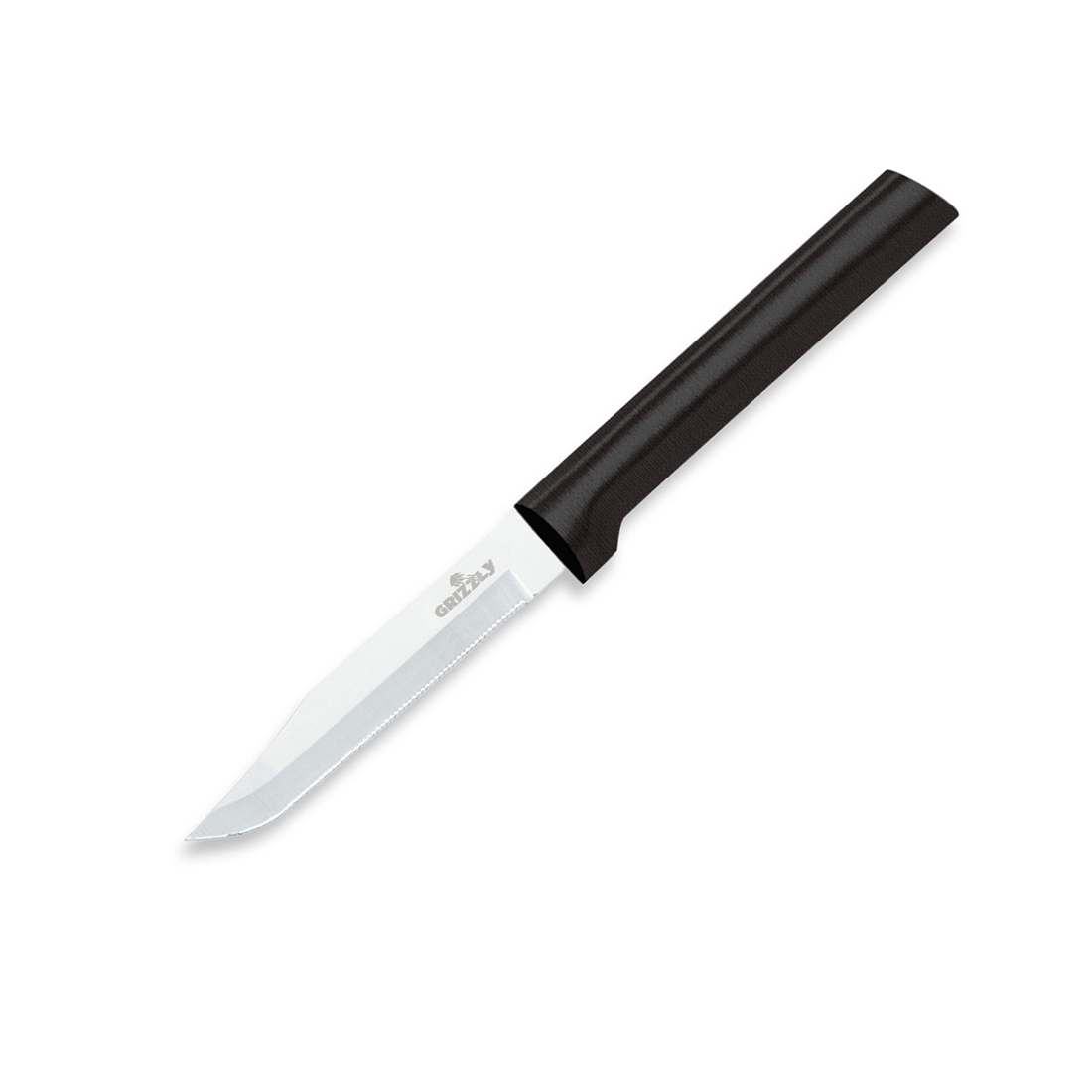 Serrated Regular Paring Knife w/Black Handle 1
